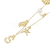 Bohemian Summer Beach Style 18K Gold Plated Shell Shape Initial Pendant Necklaces IL8059-19-1