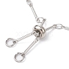 Brass Bar Link Chain Bracelet Making AJEW-JB01187-02-3