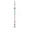 Teardrop Glass with Alloy Pendant Decoraton HJEW-JM02156-1