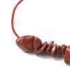 Natural Red Jasper Braided Bead Bracelets BJEW-JB11155-10-3