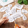 60 Patterns Non-woven Fabrics Water-soluble Embroidery Aid Drawing Sketch DIY-TAC0100-013-15