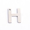 Tarnish Resistant 304 Stainless Steel Letter Charms STAS-O072-H-1