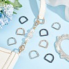 Unicraftale 12Pcs 3 Colors Alloy Spring Gate Rings FIND-UN0003-21-2