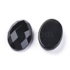 Natural Dyed & Heated Black Agate Cabochons X-G-G760-A10-2