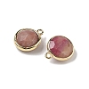 Natural Rhodonite Faceted Flat Round Charms G-U028-03G-12-2