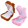 2Pcs 2 Colors Bear-Shaped Plastic Flocking Boxes CON-GF0001-09-1