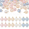 40Pcs 4 Colors Imitation Gemstone Acrylic Pendants SACR-TA0001-22-9