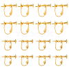 16Pcs 2 Styles Brass Clip-on Earring Findings KK-SC0006-64-6