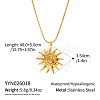 304 Stainless Steel Vintage Sun Spiral Pendant Necklaces for Women WV2737-6