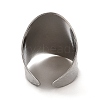 Non-Tarnish 304 Stainless Steel Open Cuff Ring RJEW-Z015-03P-3