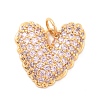 Eco-Friendly Brass Micro Pave Cubic Zirconia Pendants KK-K268-38G-2