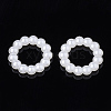 ABS Plastic Imitation Pearl Linking Rings OACR-S020-03A-1