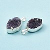 Natural Amethyst Druzy Pendants G-C002-05S-6