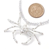 Halloween Spider Pendant Necklaces NJEW-TA00147-01-3