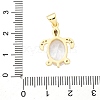 Brass Micro Pave Clear Cubic Zirconia Pendants KK-S510-27G-3