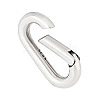 1Pc Rhodium Plated 925 Sterling Silver Spring Rings Clasp STER-PH0002-26-7