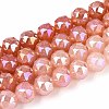 Anti-Tarnish Electroplate Glass Beads Strands GLAA-N064-10mm-10-1