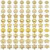 100Pcs 10 Styles Brass Bead Caps KK-CJ0002-08-1