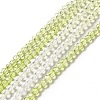 Transparent Gradient Color Glass Beads Strands GLAA-H021-01B-25-2