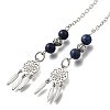 Round Natural Lapis Lazuli Dowsing Pendulums G-M447-07P-08-2