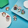 7Pcs 7 Style Mushroom Enamel Pin JEWB-SZ0001-56-3