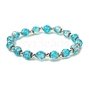 Round Crackle Glass Beads Stretch Bracelets BJEW-JB11456-06-2