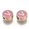 Alloy Enamel Beads ENAM-S122-028V-NR-2