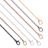 Brass Cable Chains Necklace Making MAK-PH0002-08-1