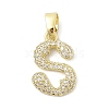 Brass Micro Pave Cubic Zirconia Pendants ZIRC-C012-01G-19-1