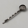 Iron Hair Bobby Pin Findings OHAR-WH0034-30E-1