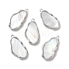 Natural White Shell Pendants BSHE-Z003-02P-2