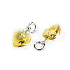 Faceted Transparent Glass Charms GLAA-T024-04K-3