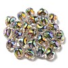 Two Tone UV Plating Transparent Acrylic European Beads OACR-F004-06B-3