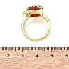 Brass & Glass Cuff Open Rings for Women KK-CBA760A-01A-G-5