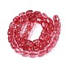 Transparent Crackle Glass Beads Strands GLAA-Q108-04A-08-2