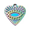 PVD Vacuum Plating 304 Stainless Steel Pendant Rhinestone Cabochons STAS-P288-12M-1