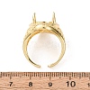 Long-Lasting Plated Brass Solitaire Ring Settings KK-D160-03G-B-1-3
