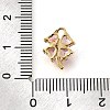 Brass Micro Pave Clear Cubic Zirconia Pendants KK-U065-01B-G-3