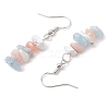 Natural Aquamarine & Pink Opal & Howlite Dangle Earrings EJEW-JE06127-03-4