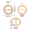   30Pcs Zinc Alloy Crystal Rhinestone Pendants RB-PH0001-20-4