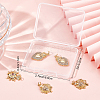 Beebeecraft 6Pcs 3 Style Rack Plating Brass Micro Pave Clear Cubic Zirconia Pendants KK-BBC0003-03-7