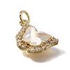 Brass Micro Pave Cubic Zirconia Pendants KK-Q043-03G-01-2