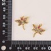 6Pcs Brass Micro Pave Clear Cubic Zirconia Pendants ZIRC-SZ0003-65-8