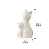 Double Cat Shape Porcelain Figurines Display Decorations PW-WGCA890-01-1