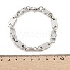 304 Stainless Steel Oval Link Chain Bracelets for Women Men BJEW-F488-57P-5