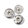 Non-Tarnish 202 Stainless Steel Snap Buttons BUTT-I017-01E-P-1