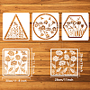 4Pcs 4 Styles Sea Animals Theme PET Hollow Out Drawing Painting Stencils DIY-WH0394-0116-2