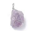 Natural Amethyst Pendants G-Q993-02-2