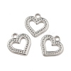 Non-Tarnish 304 Stainless Steel Pendants Rhinestone Setting LS-STAS-A066-04P-2