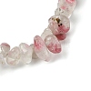 Natural Cherry Blossom Jasper Chip Beaded Stretch Bracelets BJEW-JB10909-4